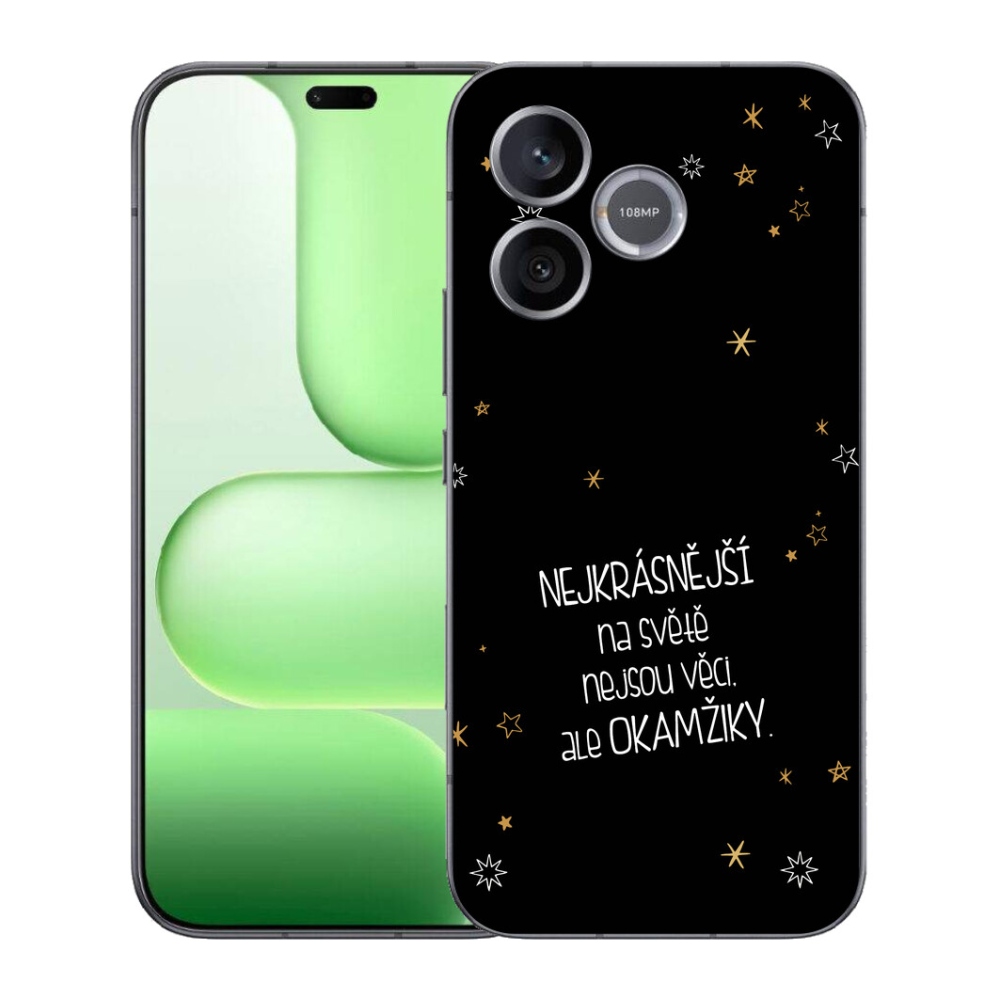 Gélový kryt mmCase na Honer 600 Lite - citát 4 čierne pozadie