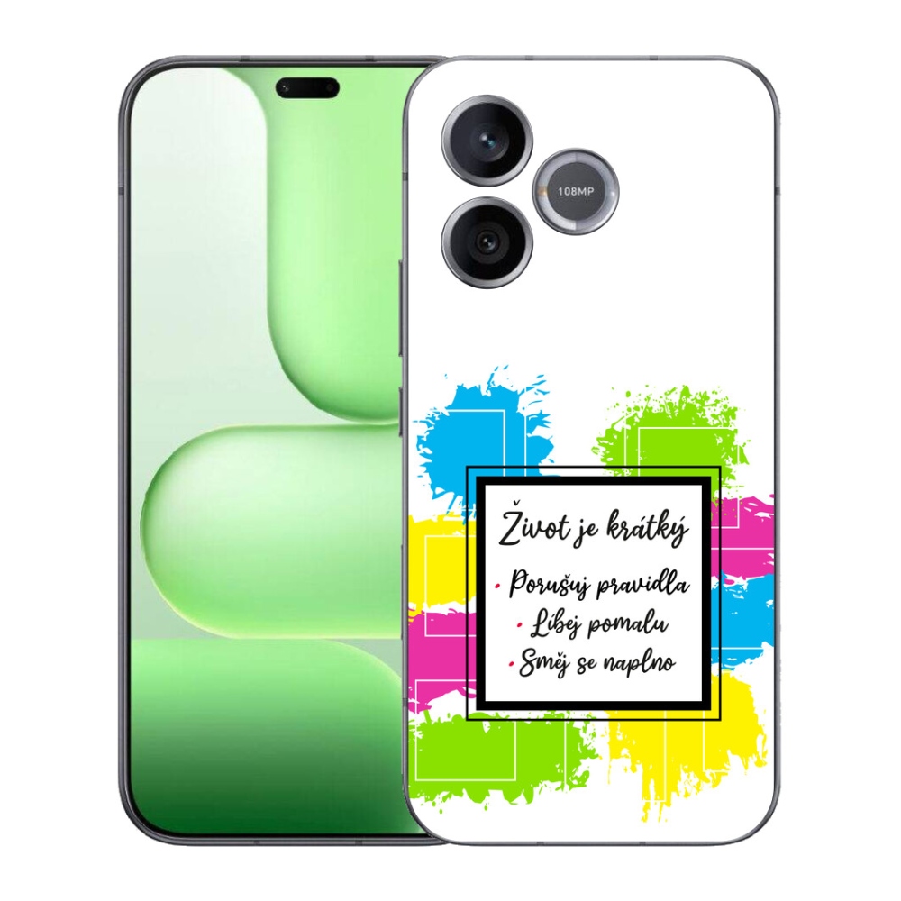 Gélový kryt mmCase na Honer 600 Lite - citát 5 biele pozadie