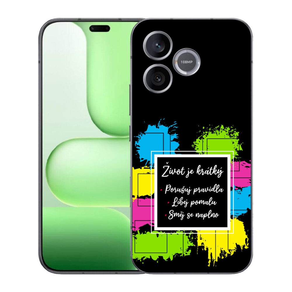 Gélový kryt mmCase na Honer 600 Lite - citát 5 čierne pozadie