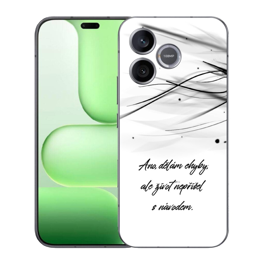 Gélový kryt mmCase na Honer 600 Lite - citát biele pozadie