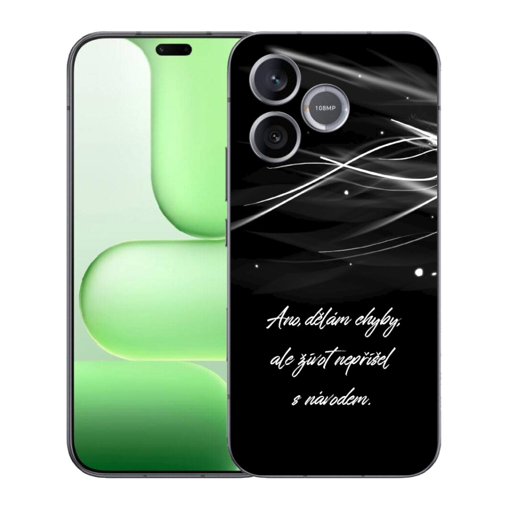 Gélový kryt mmCase na Honer 600 Lite - citát čierne pozadie