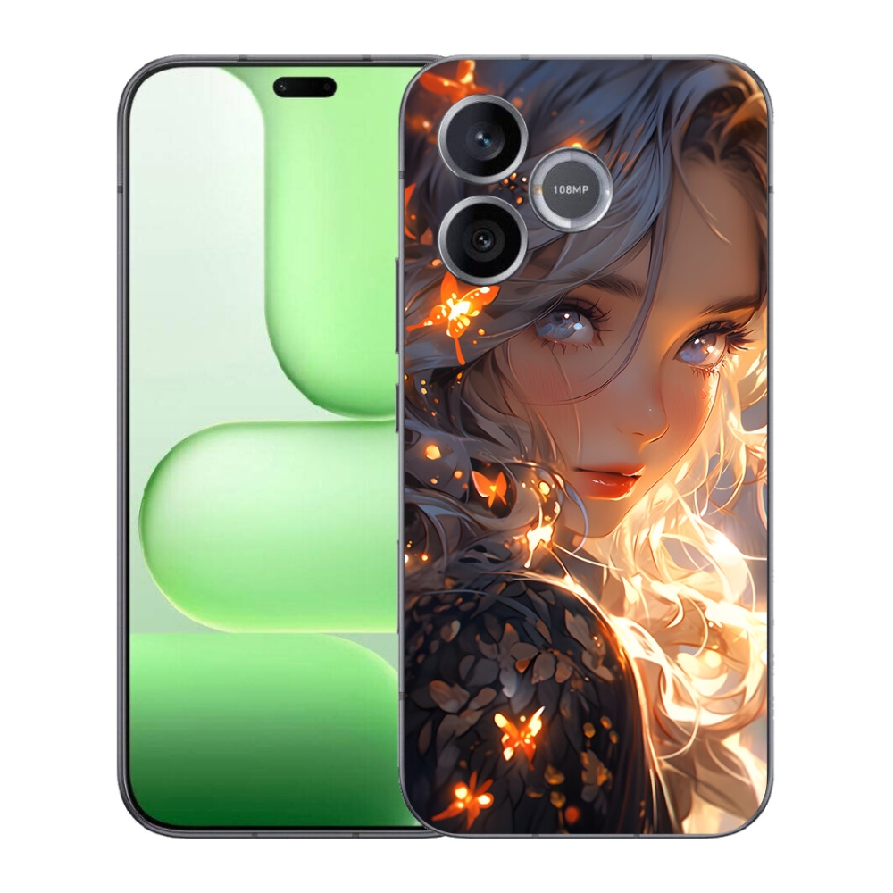 Gélový kryt mmCase na Honer 600 Lite - dievča a motýle