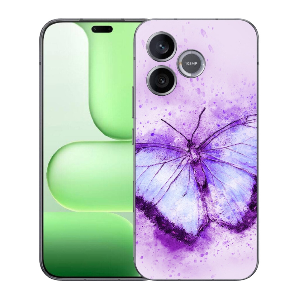 Gélový kryt mmCase na Honer 600 Lite - fialový motýľ