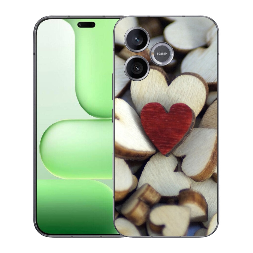 Gélový kryt mmCase na Honer 600 Lite - gravírované červené srdce