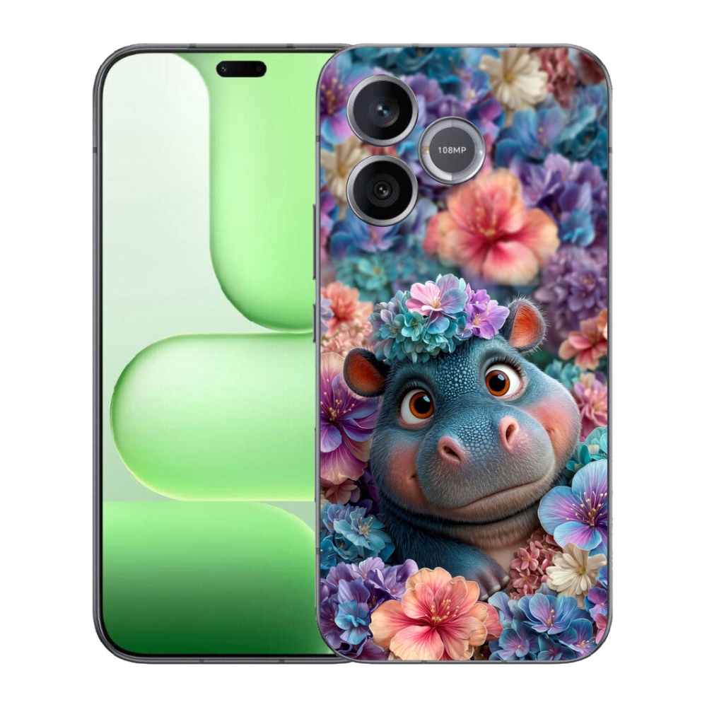 Gélový kryt mmCase na Honer 600 Lite - hrošík v kvetoch