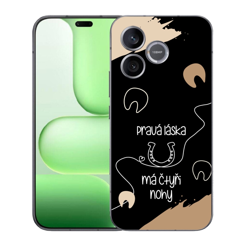 Gélový kryt mmCase na Honer 600 Lite - konský motív čierne pozadie