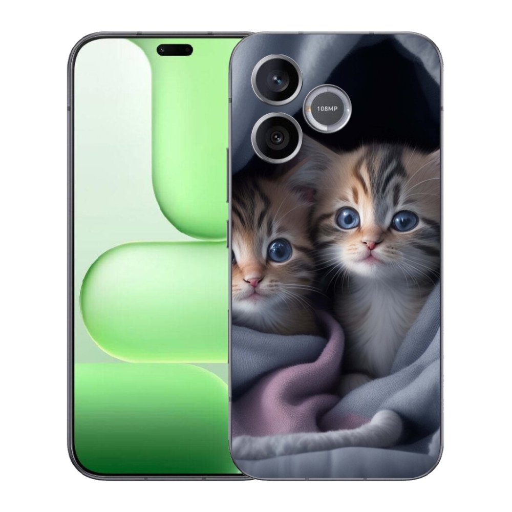 Gélový kryt mmCase na Honer 600 Lite - mačacie duo 2