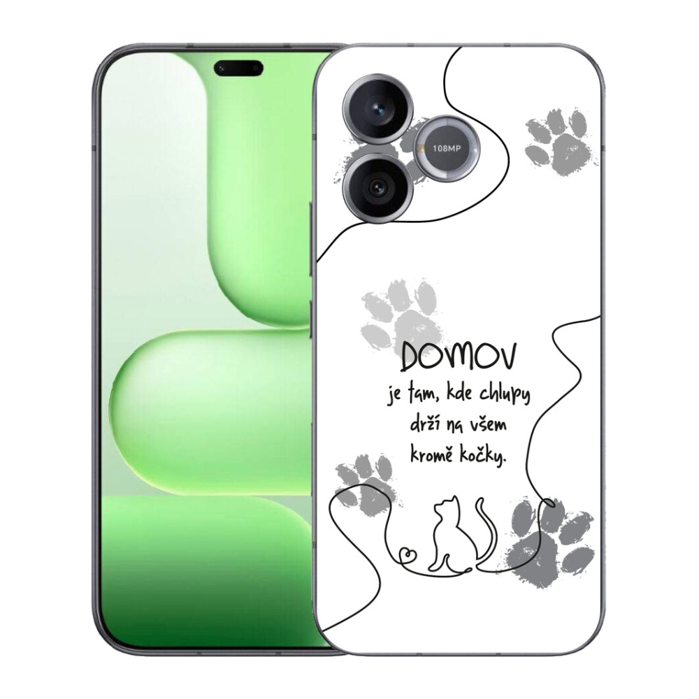 Gélový kryt mmCase na Honer 600 Lite - mačacie motív biele pozadie