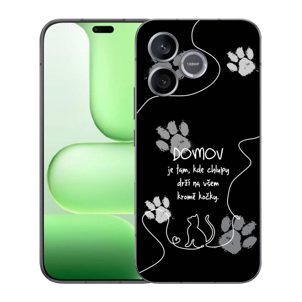 Gélový kryt mmCase na Honer 600 Lite - mačacie motív čierne pozadie