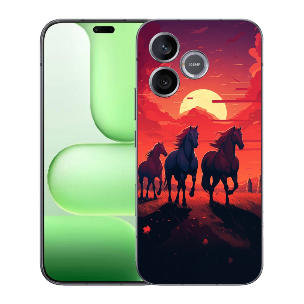 Gélový kryt mmCase na Honer 600 Lite - kone a západ slnka
