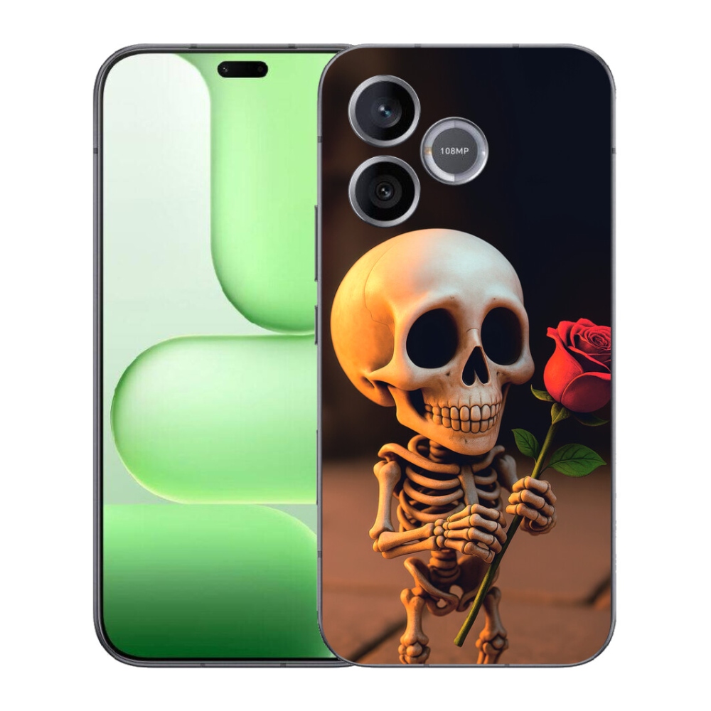 Gélový kryt mmCase na Honer 600 Lite - kostlivec s ružou