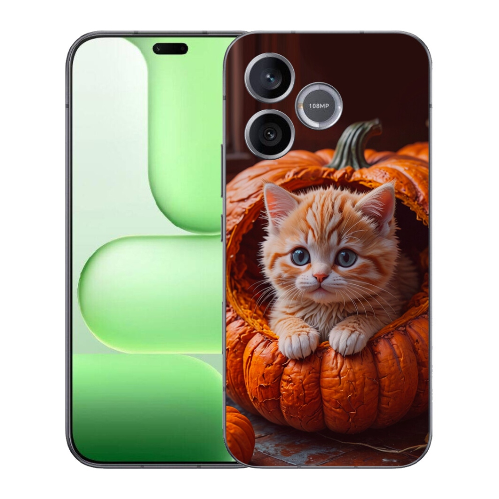 Gélový kryt mmCase na Honer 600 Lite - mačiatko a tekvica 2