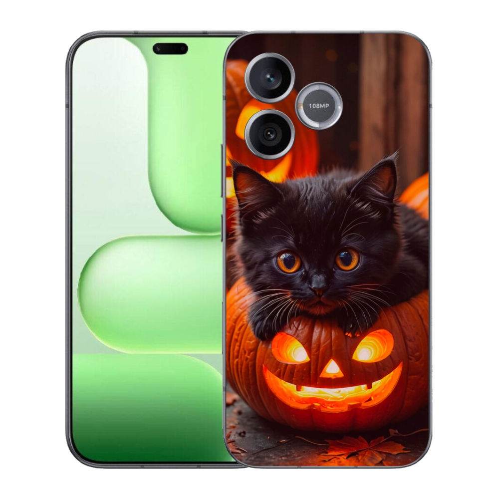 Gélový kryt mmCase na Honer 600 Lite - mačiatko a tekvica