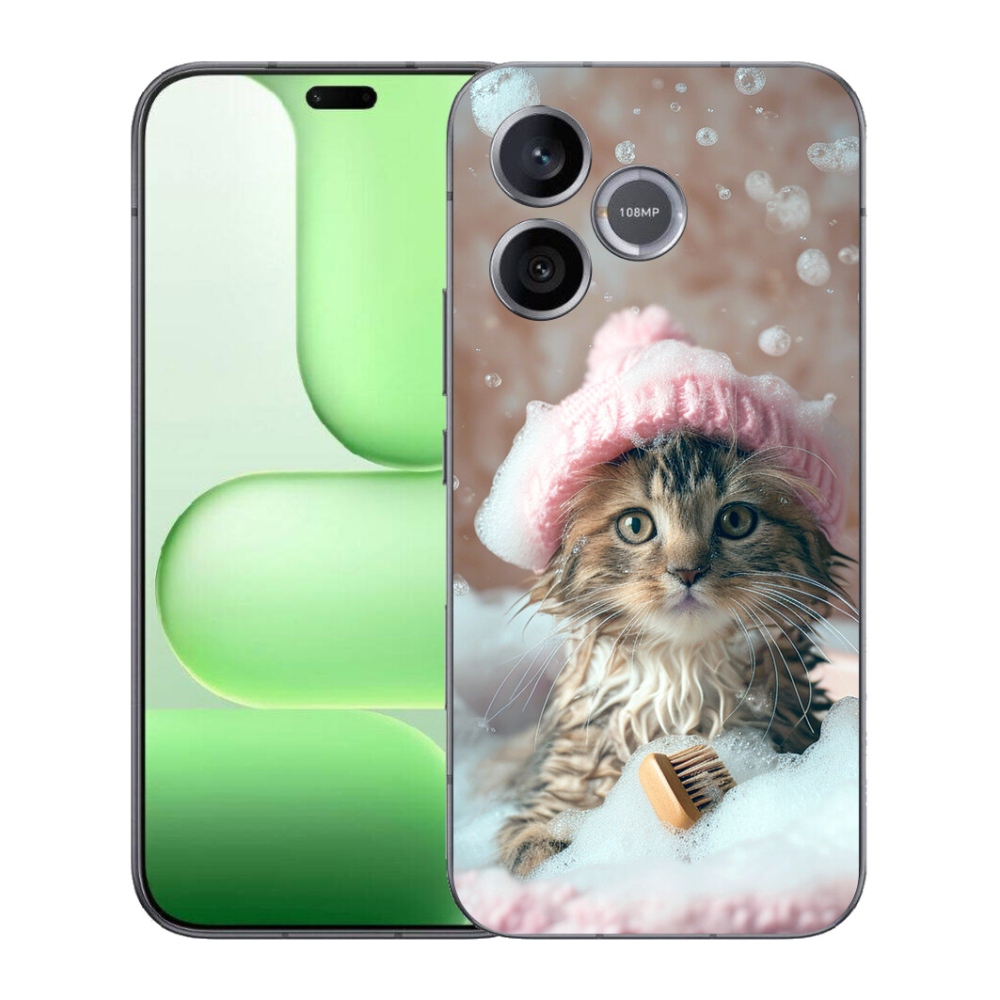 Gélový kryt mmCase na Honer 600 Lite - mačiatko a kúpeľ