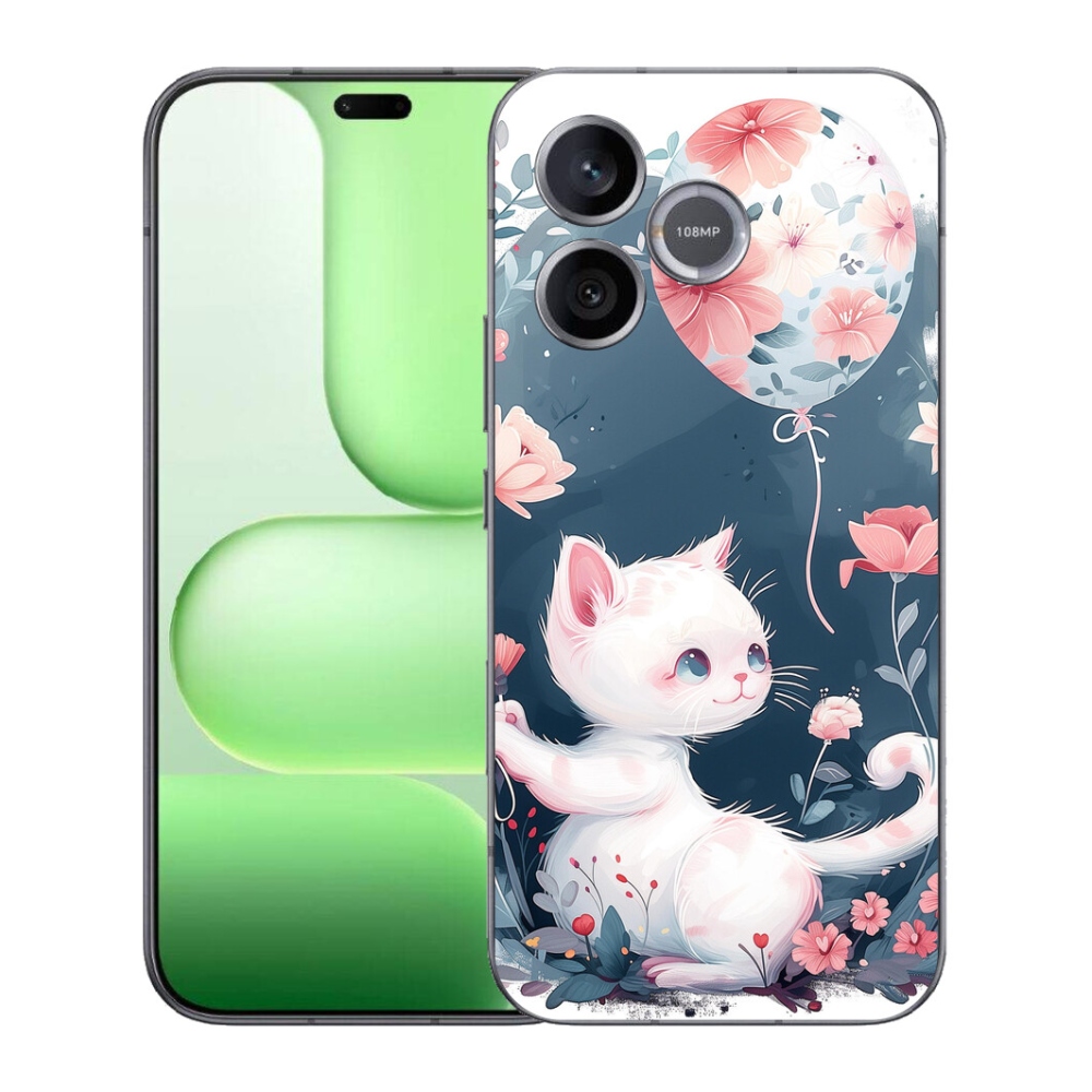 Gélový kryt mmCase na Honer 600 Lite - mačiatko s balónikom