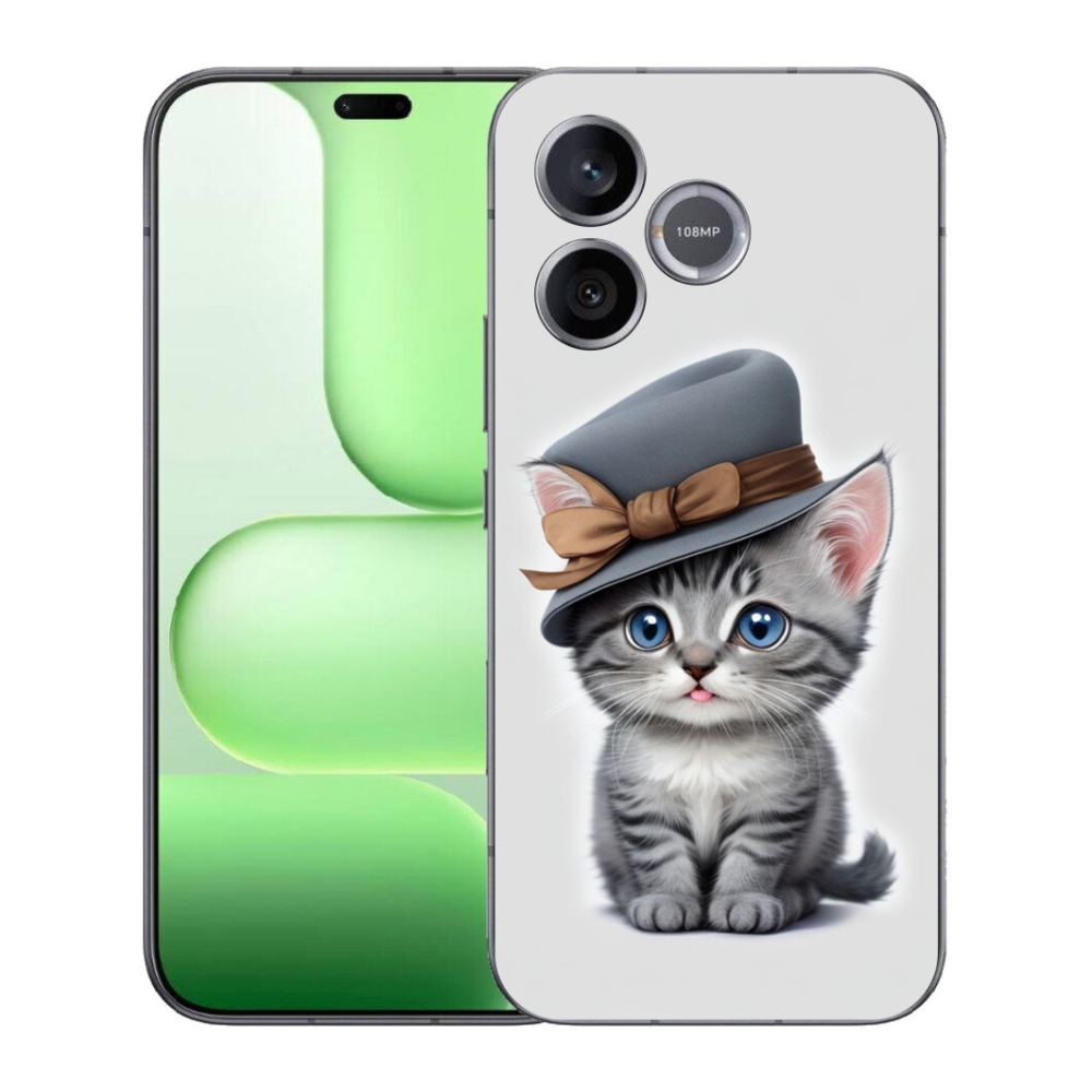 Gélový kryt mmCase na Honer 600 Lite - mačiatko s klobúkom