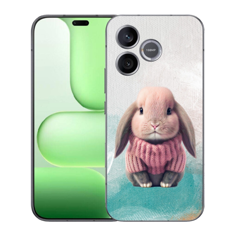 Gélový kryt mmCase na Honer 600 Lite - zajačik vo svetri