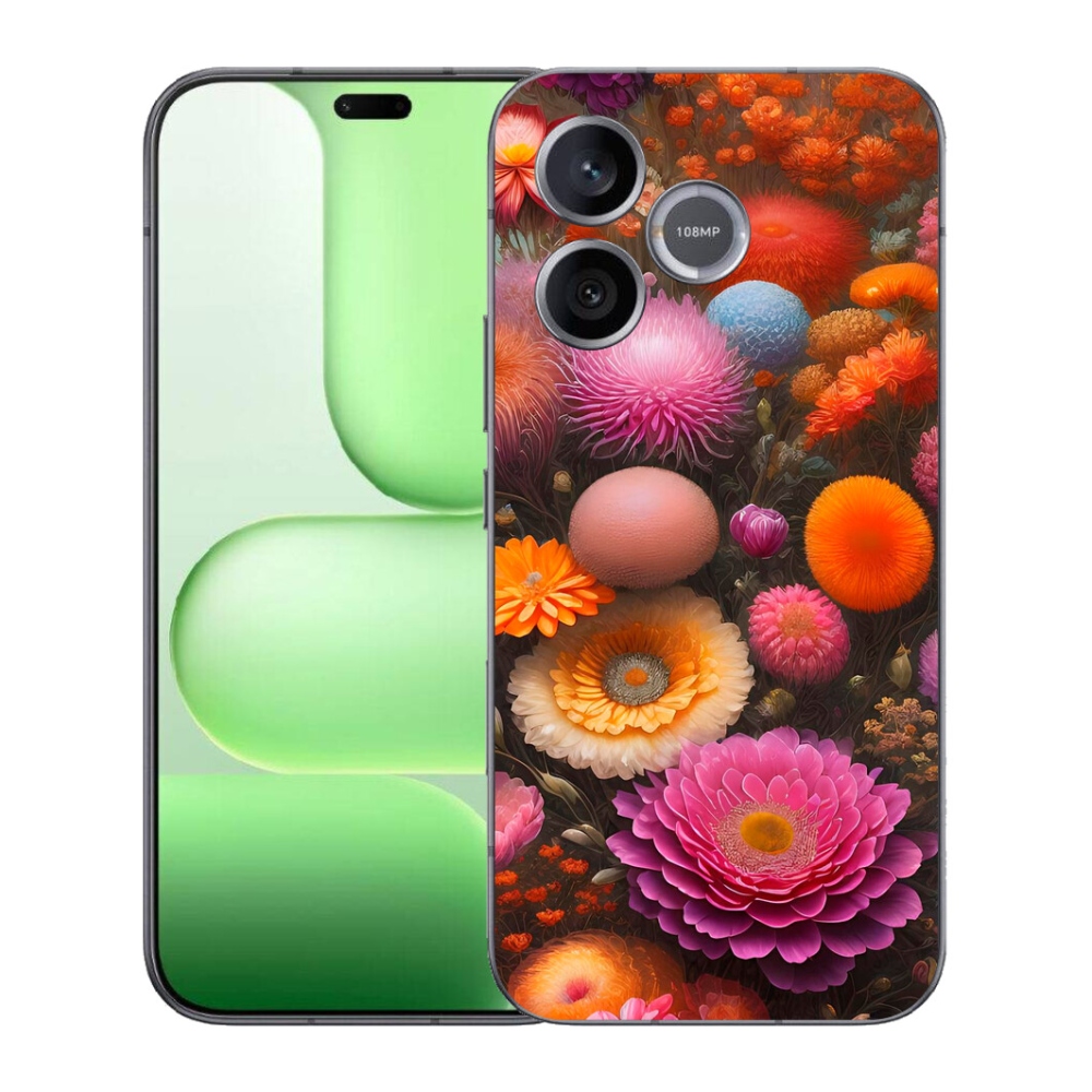 Gélový kryt mmCase na Honer 600 Lite - kvetinová kompozícia