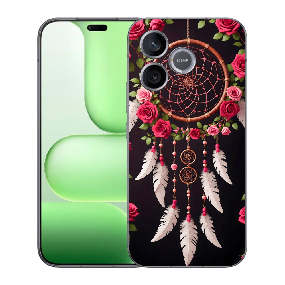 Gélový kryt mmCase na Honer 600 Lite - lapač snov s ružami