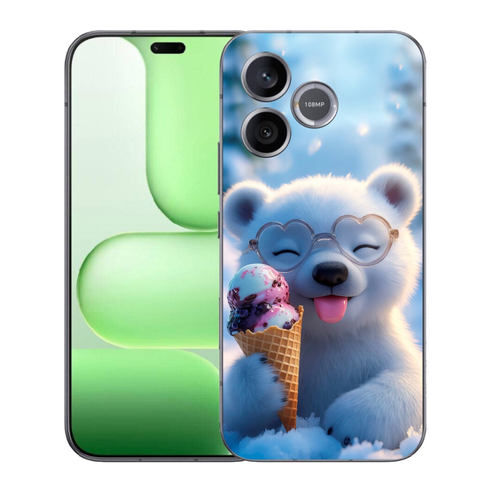 Gélový kryt mmCase na Honer 600 Lite - medvedík so zmrzlinou