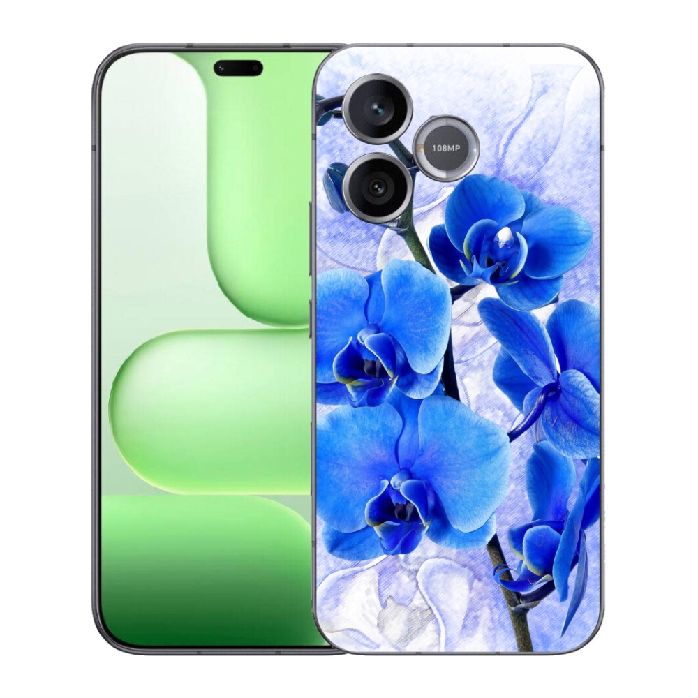 Gélový kryt mmCase na Honer 600 Lite - modré kvety