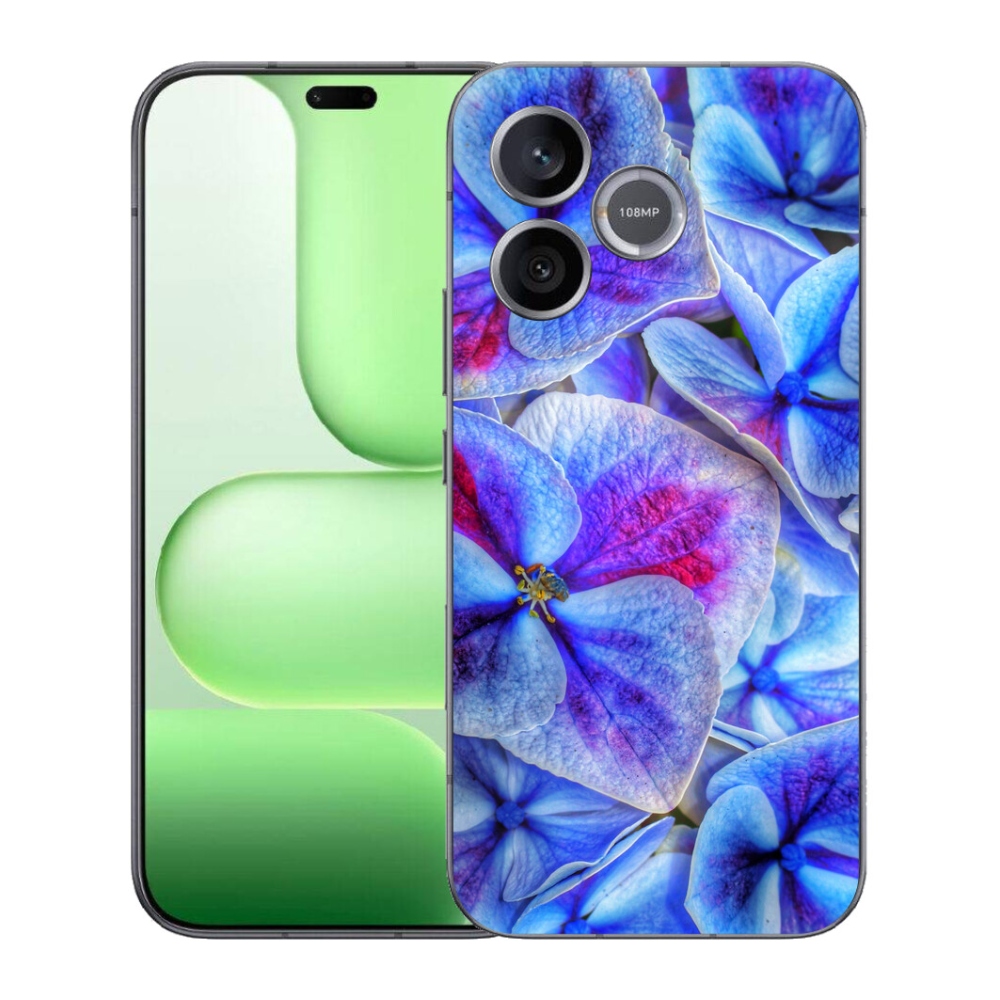 Gélový kryt mmCase na Honer 600 Lite - modré kvety 1