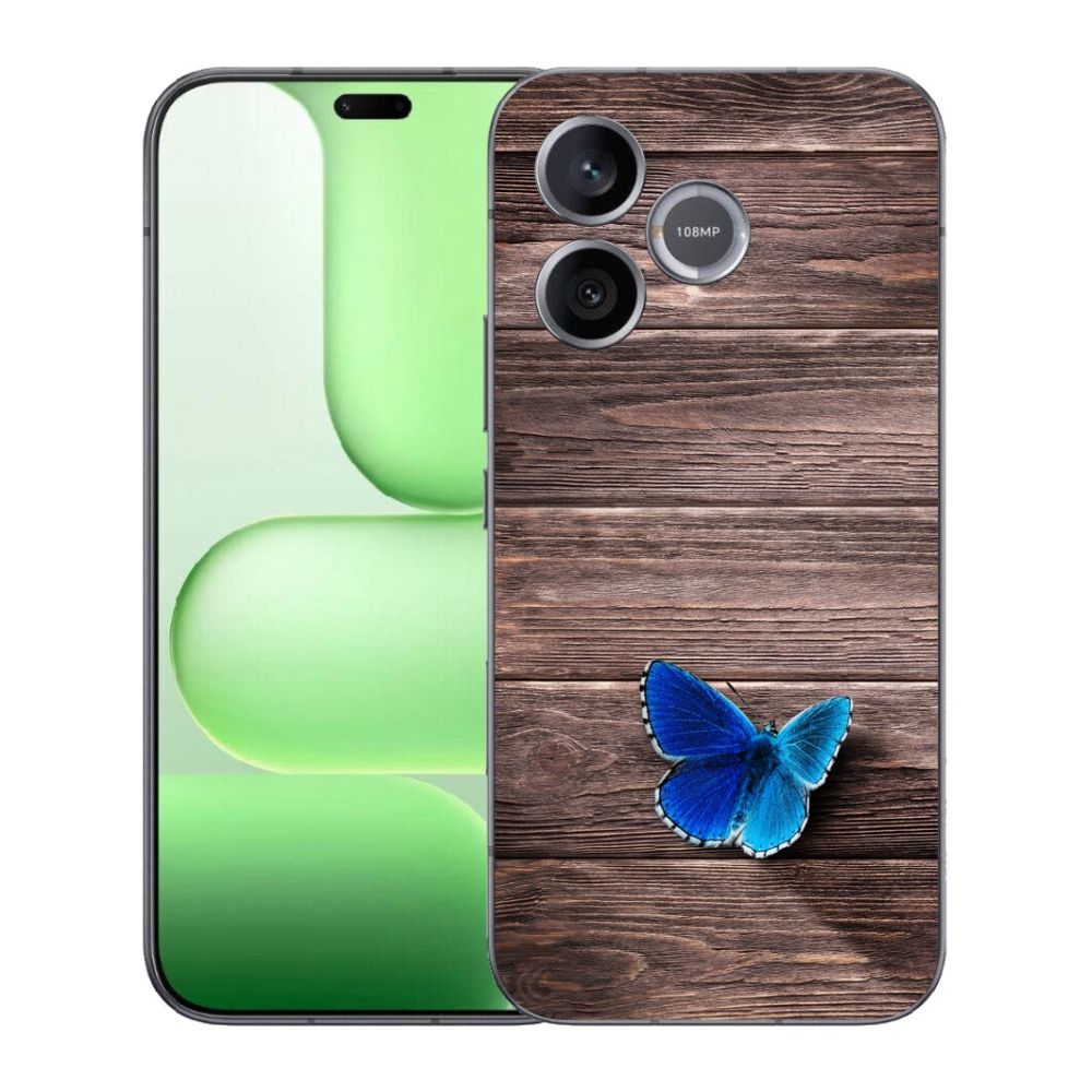 Gélový kryt mmCase na Honer 600 Lite - modrý motýľ 1