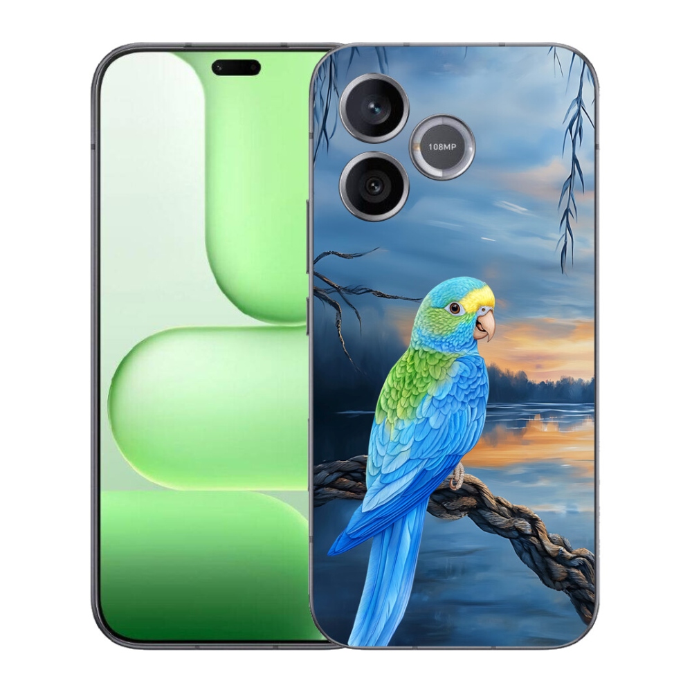 Gélový kryt mmCase na Honer 600 Lite - modrý papagáj