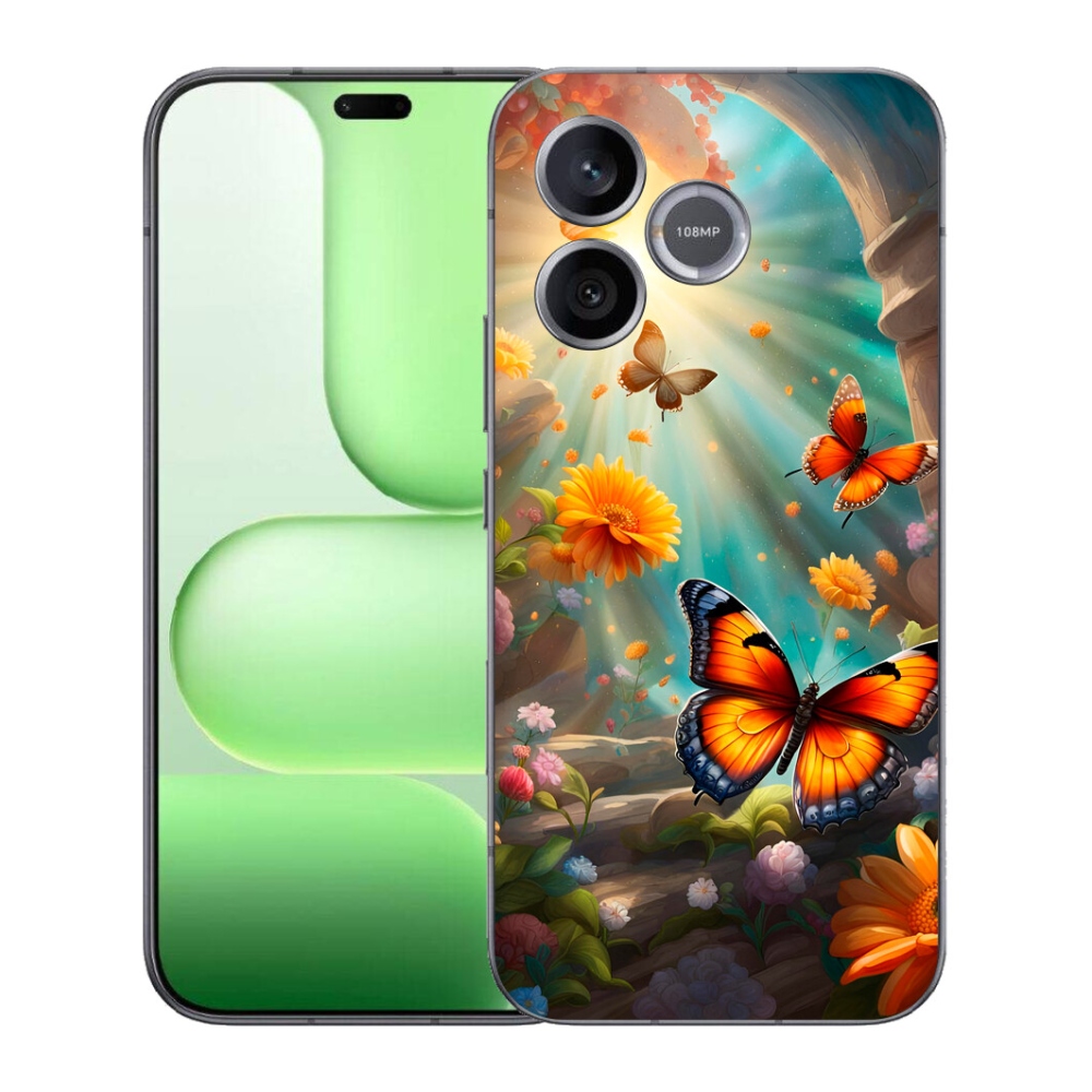 Gélový kryt mmCase na Honer 600 Lite - motýlia záhrada 2