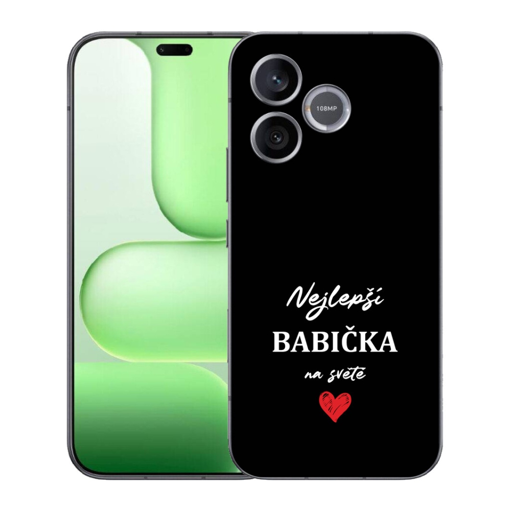 Gélový kryt mmCase na Honer 600 Lite - najlepšia babička 1 čierne pozadie