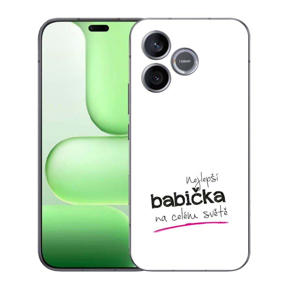 Gélový kryt mmCase na Honer 600 Lite - najlepšia babička 4 biele pozadie