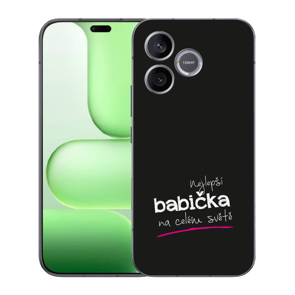 Gélový kryt mmCase na Honer 600 Lite - najlepšia babička 4 čierne pozadie