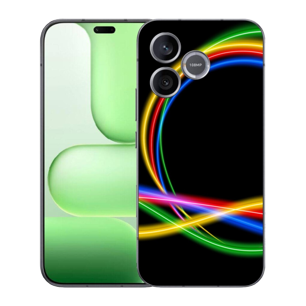 Gélový kryt mmCase na Honer 600 Lite - neónové kruhy