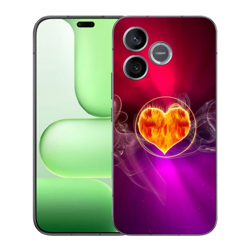 Gélový kryt mmCase na Honer 600 Lite - ohnivé srdce