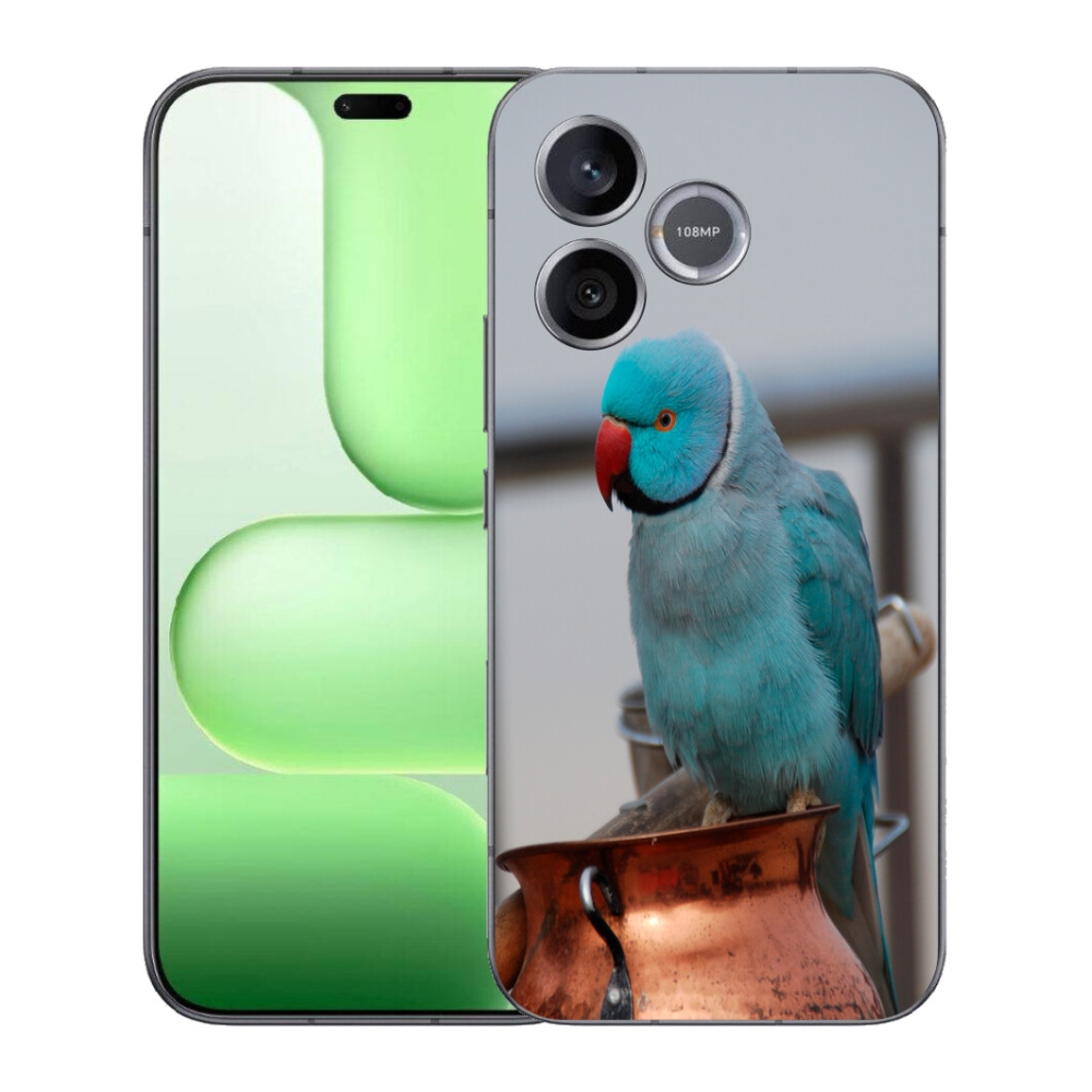 Gélový kryt mmCase na Honer 600 Lite - papagáj Alexandr modrý