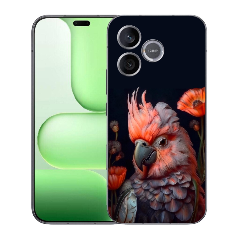 Gélový kryt mmCase na Honer 600 Lite - papagáj kakadu vo farbách