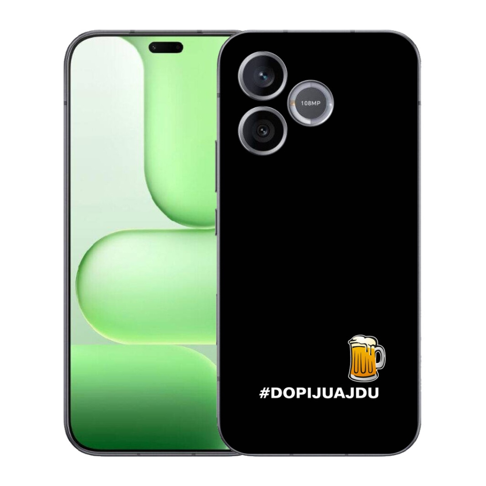 Gélový kryt mmCase na Honer 600 Lite - pivný motív 1 čierne pozadie