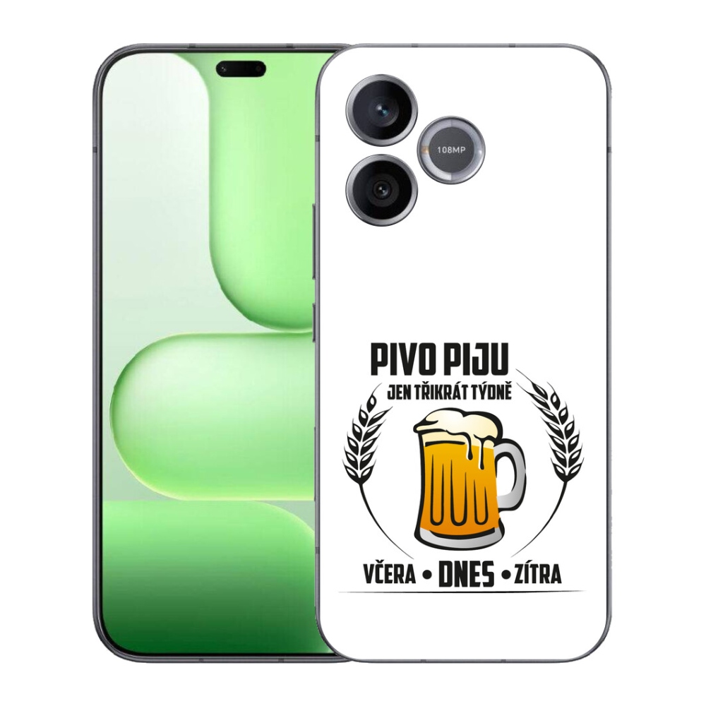 Gélový kryt mmCase na Honer 600 Lite - pivný motív biele pozadie