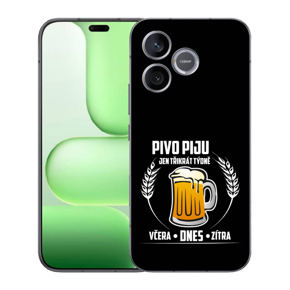 Gélový kryt mmCase na Honer 600 Lite - pivný motív čierne pozadie