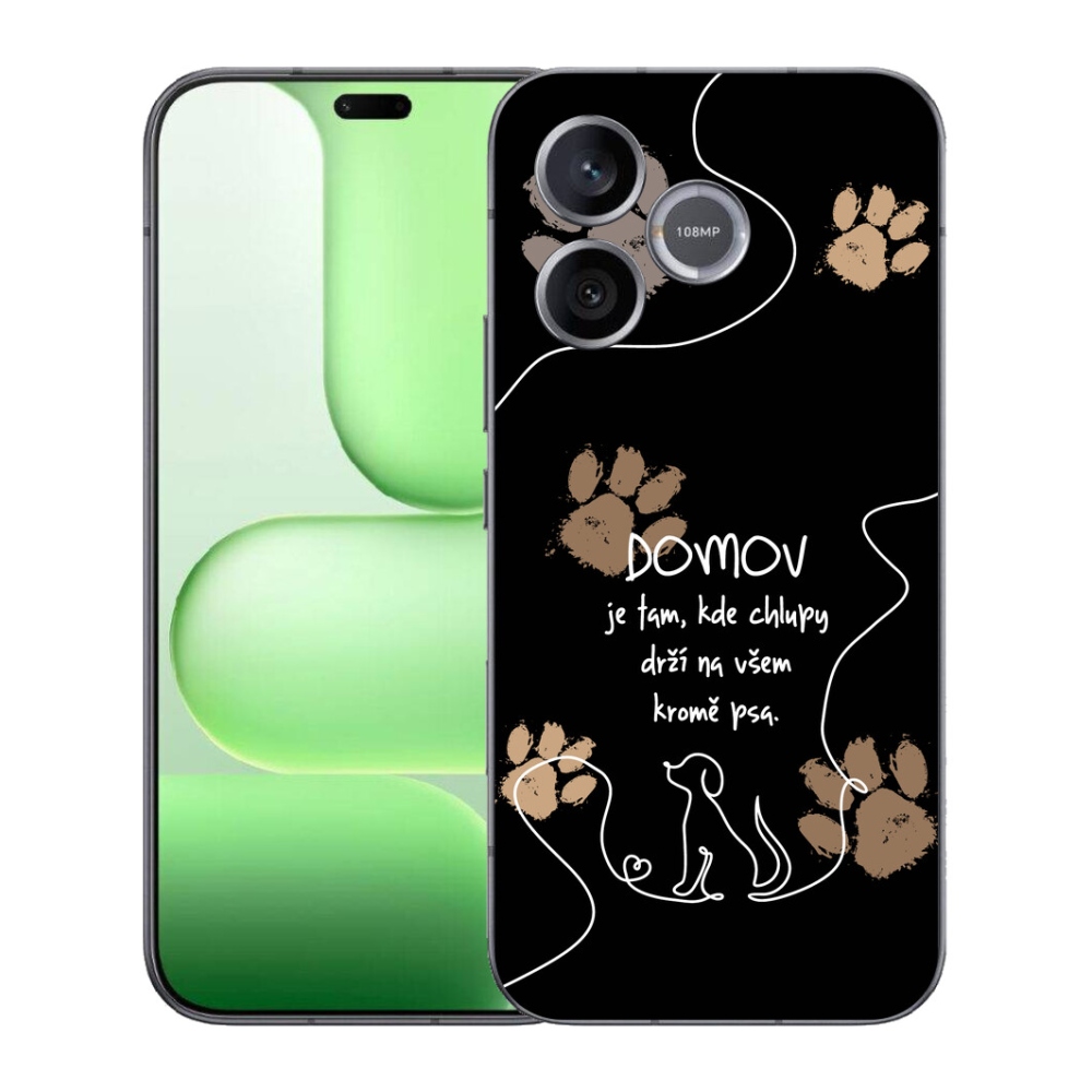 Gélový kryt mmCase na Honer 600 Lite - psí motív čierne pozadie
