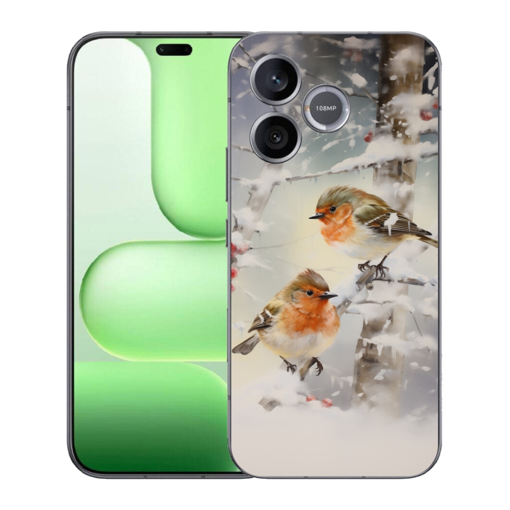 Gélový kryt mmCase na Honer 600 Lite - vtáčiky v zime