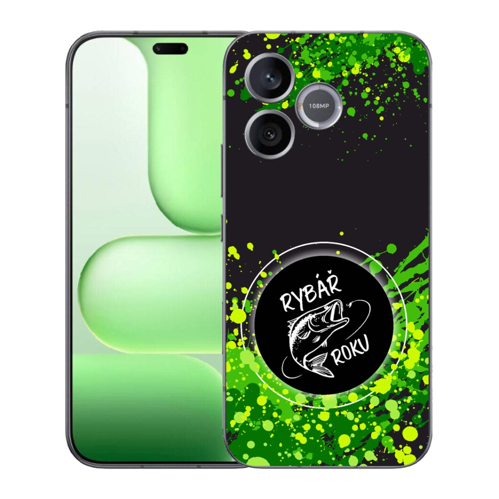 Gélový kryt mmCase na Honer 600 Lite - rybár roku čierne pozadie