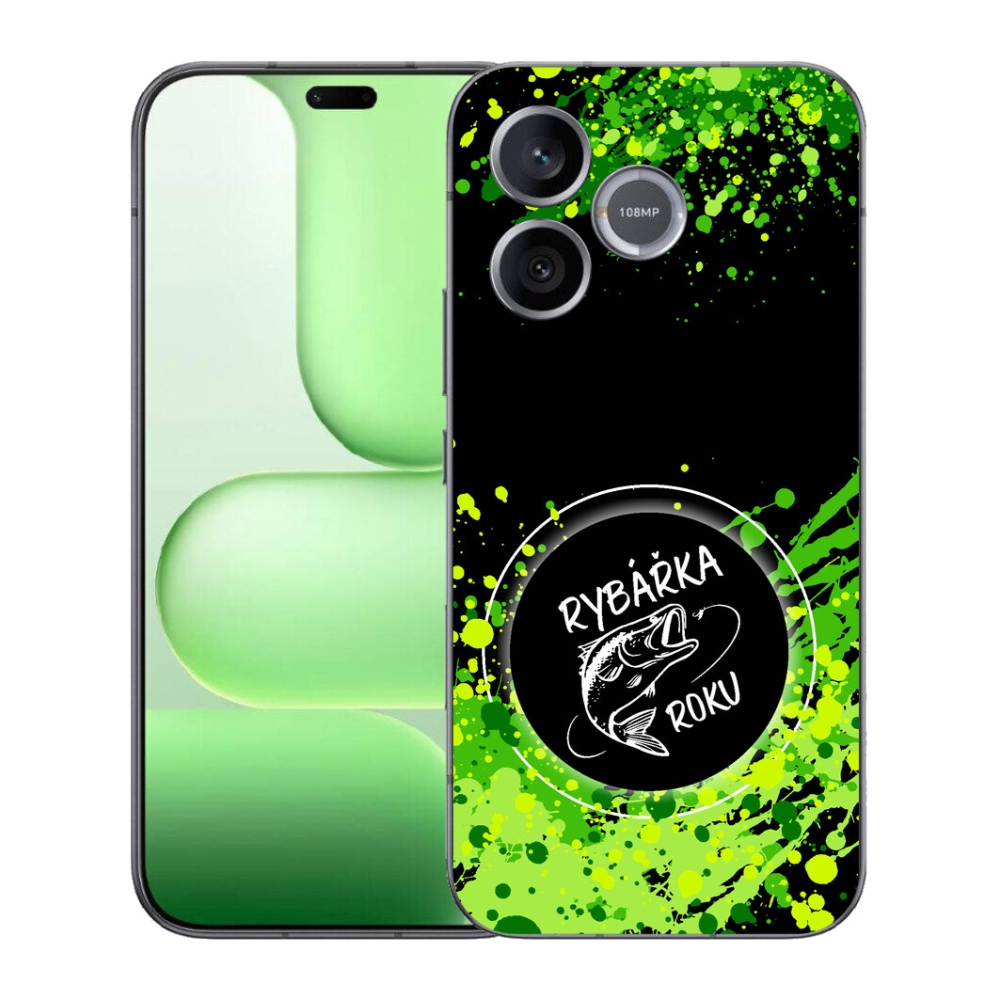 Gélový kryt mmCase na Honer 600 Lite - rybárka roku čierne pozadie