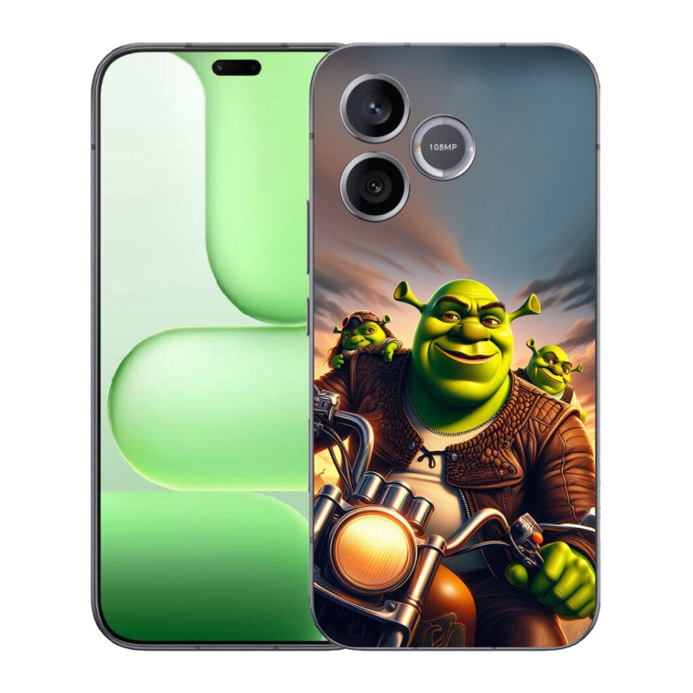 Gélový kryt mmCase na Honer 600 Lite - shrek na motorke