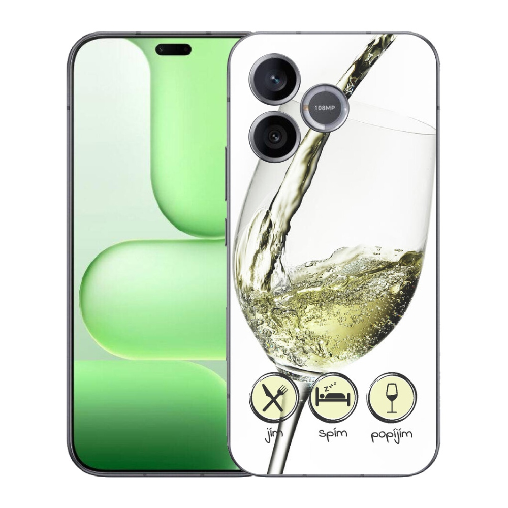 Gélový kryt mmCase na Honer 600 Lite - pohár vína bielej
