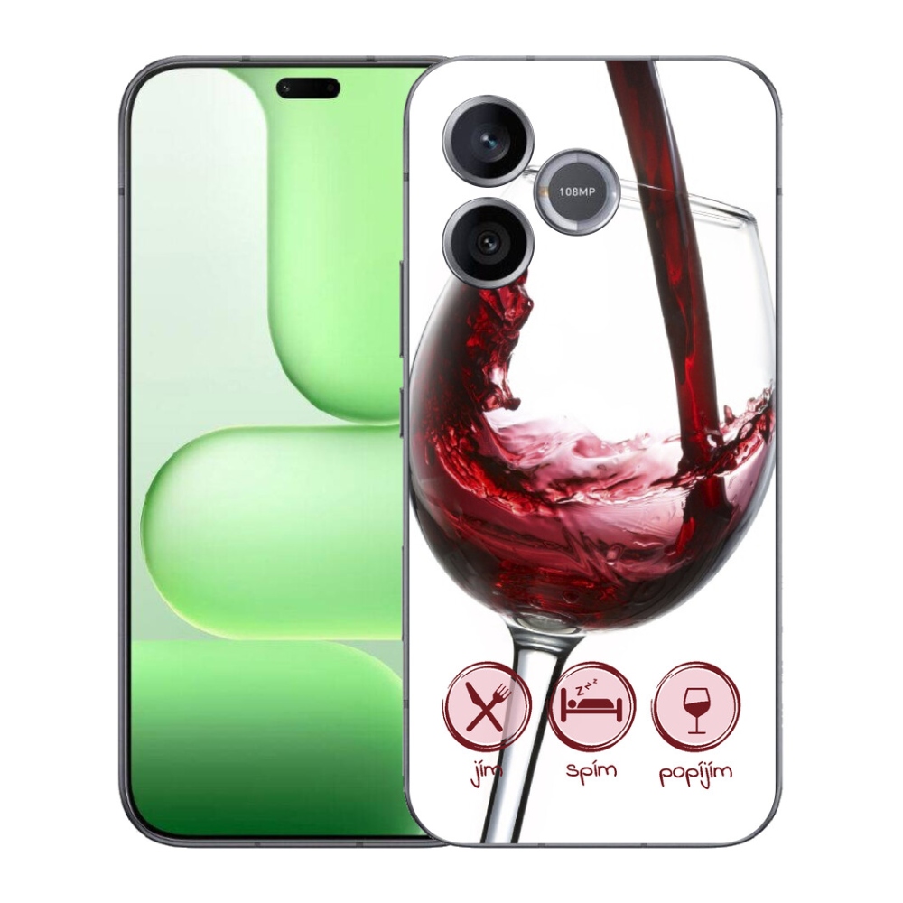 Gélový kryt mmCase na Honer 600 Lite - pohár vína červené