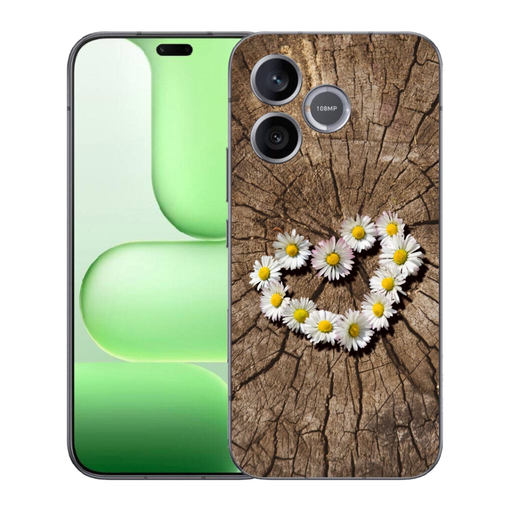 Gélový kryt mmCase na Honer 600 Lite - srdce z margaréty