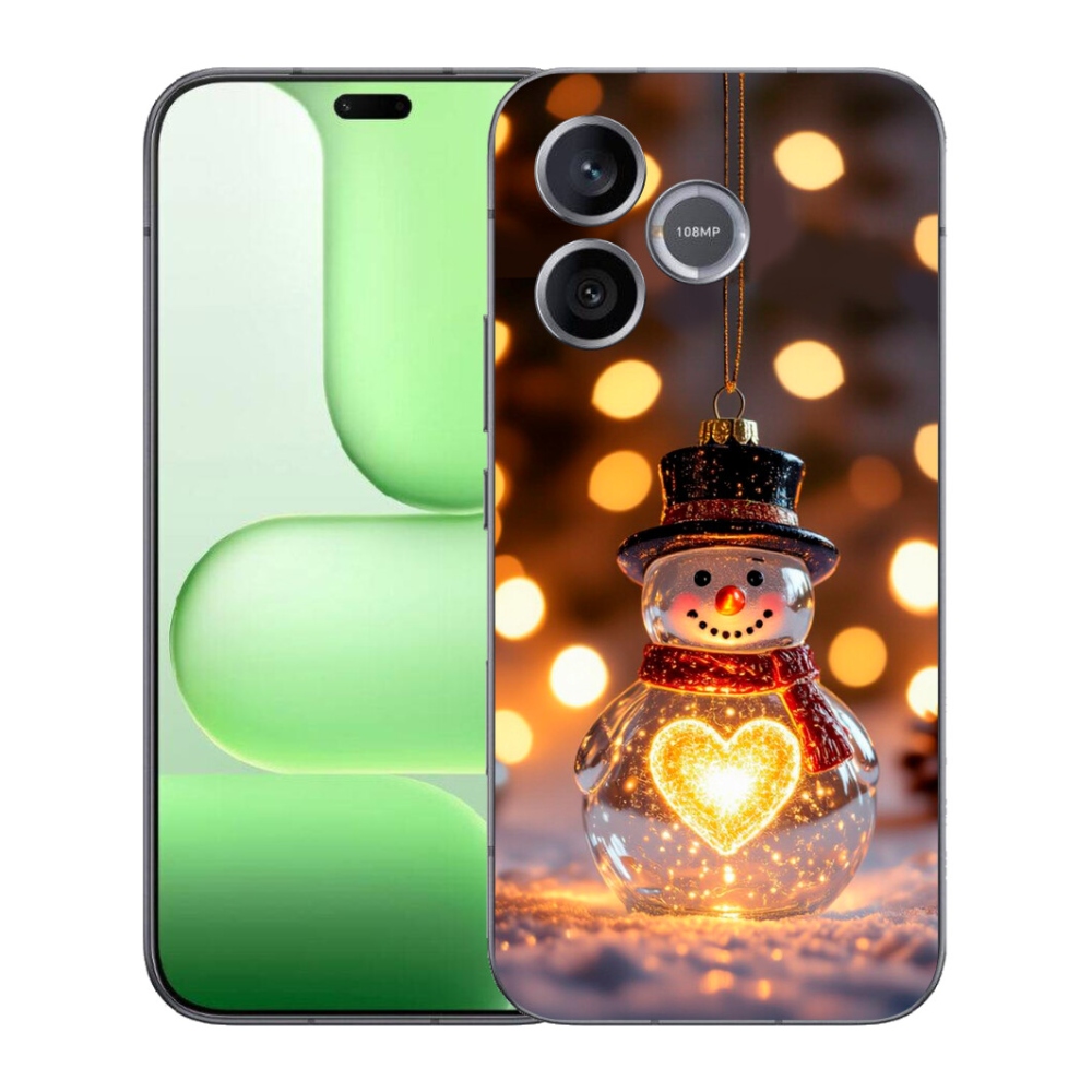 Gélový kryt mmCase na Honer 600 Lite - svietiaci vianočný snehuliak