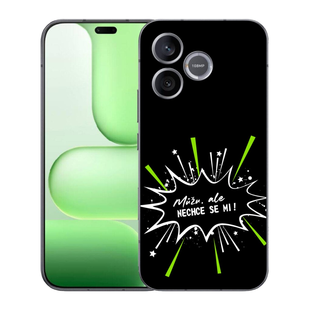 Gélový kryt mmCase na Honer 600 Lite - vtipný text 11 čierne pozadie