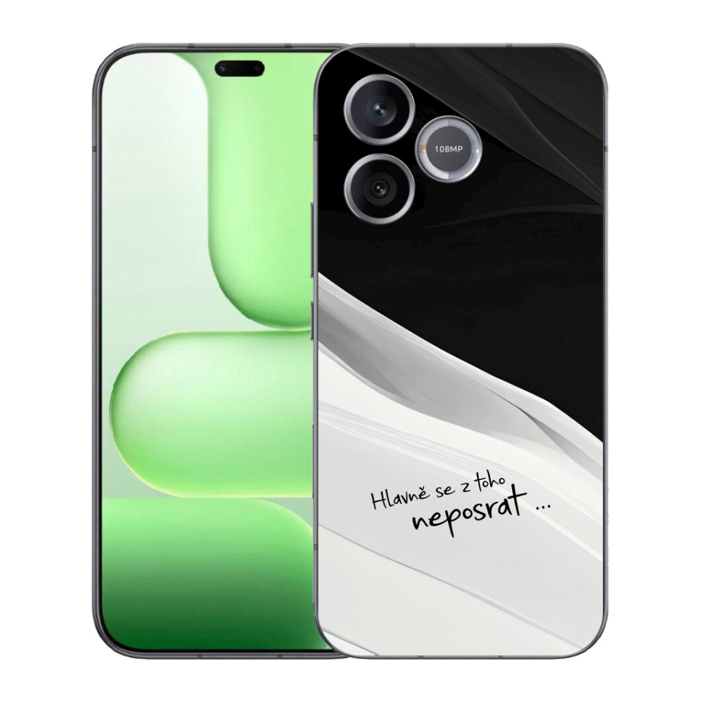 Gélový kryt mmCase na Honer 600 Lite - vtipný text 13 bieločierne pozadie